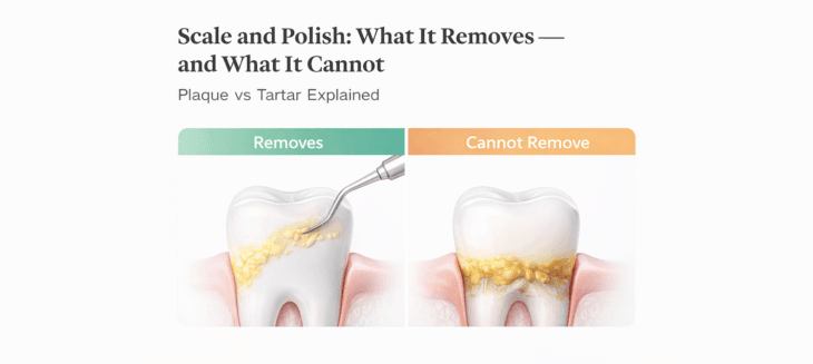 Scale and Polish: What It Removes (Plaque vs. Tartar) and What It Cannot